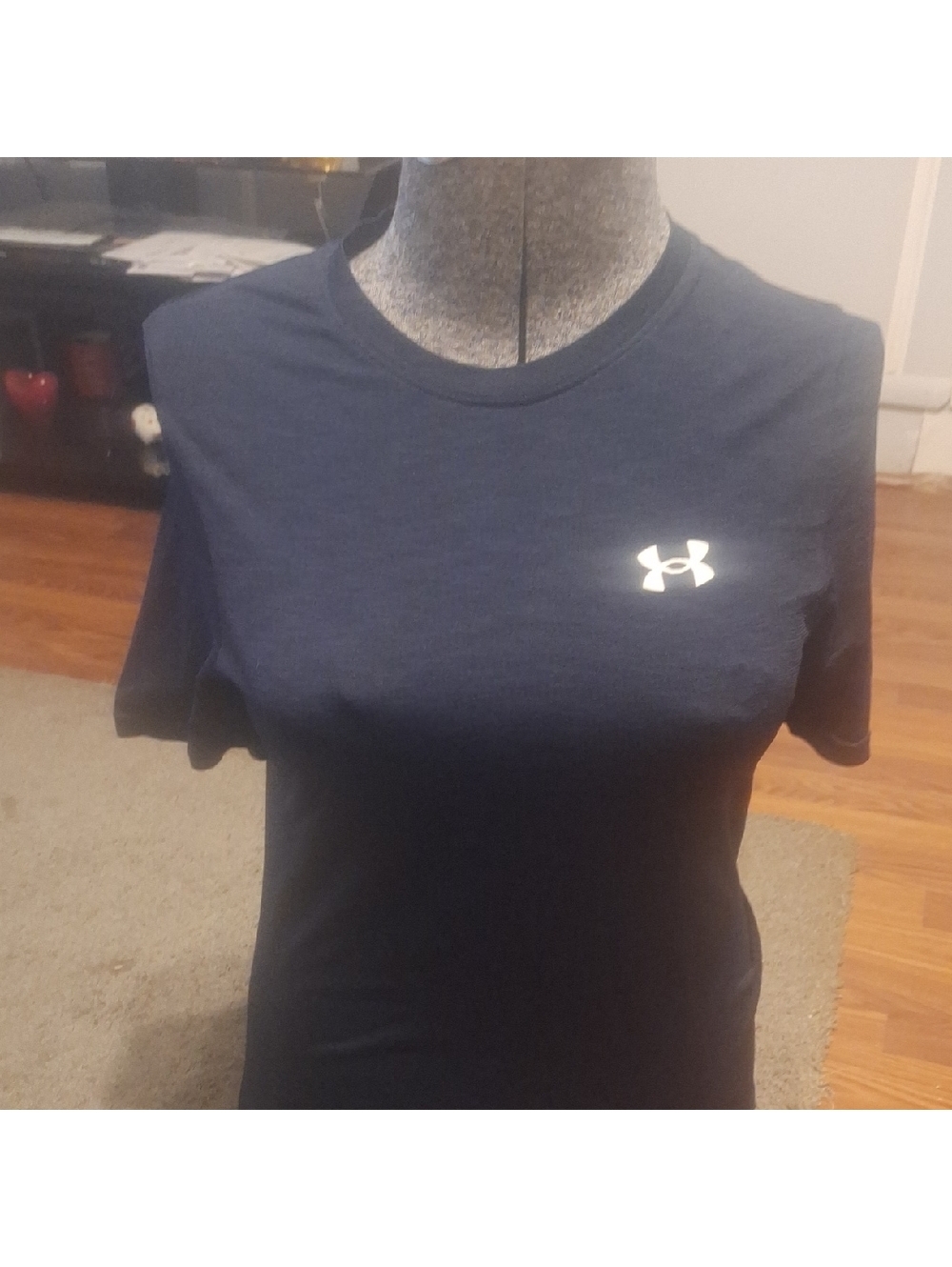 Under Armour Women's Navy Short Sleeve Crew Neck Tee with Logo
